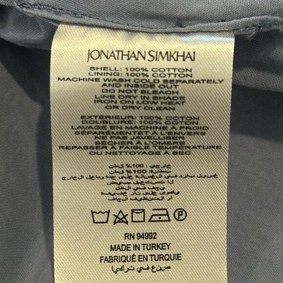 NWT Jonathan Simkhai Standard Denim Bubble Hem Mini Skirt Large Vatia - Picture 9 of 10